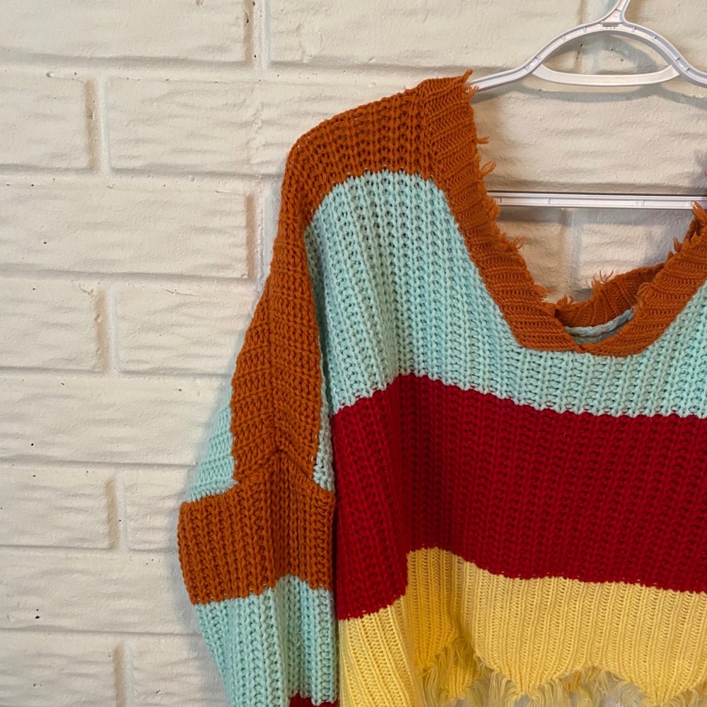 Slouchy Fringe Sweater